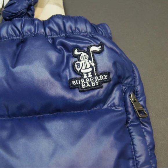 BURBERRY Baby "Lupi" Puffer Snowbib sz 6M NWT - Picture 4 of 7